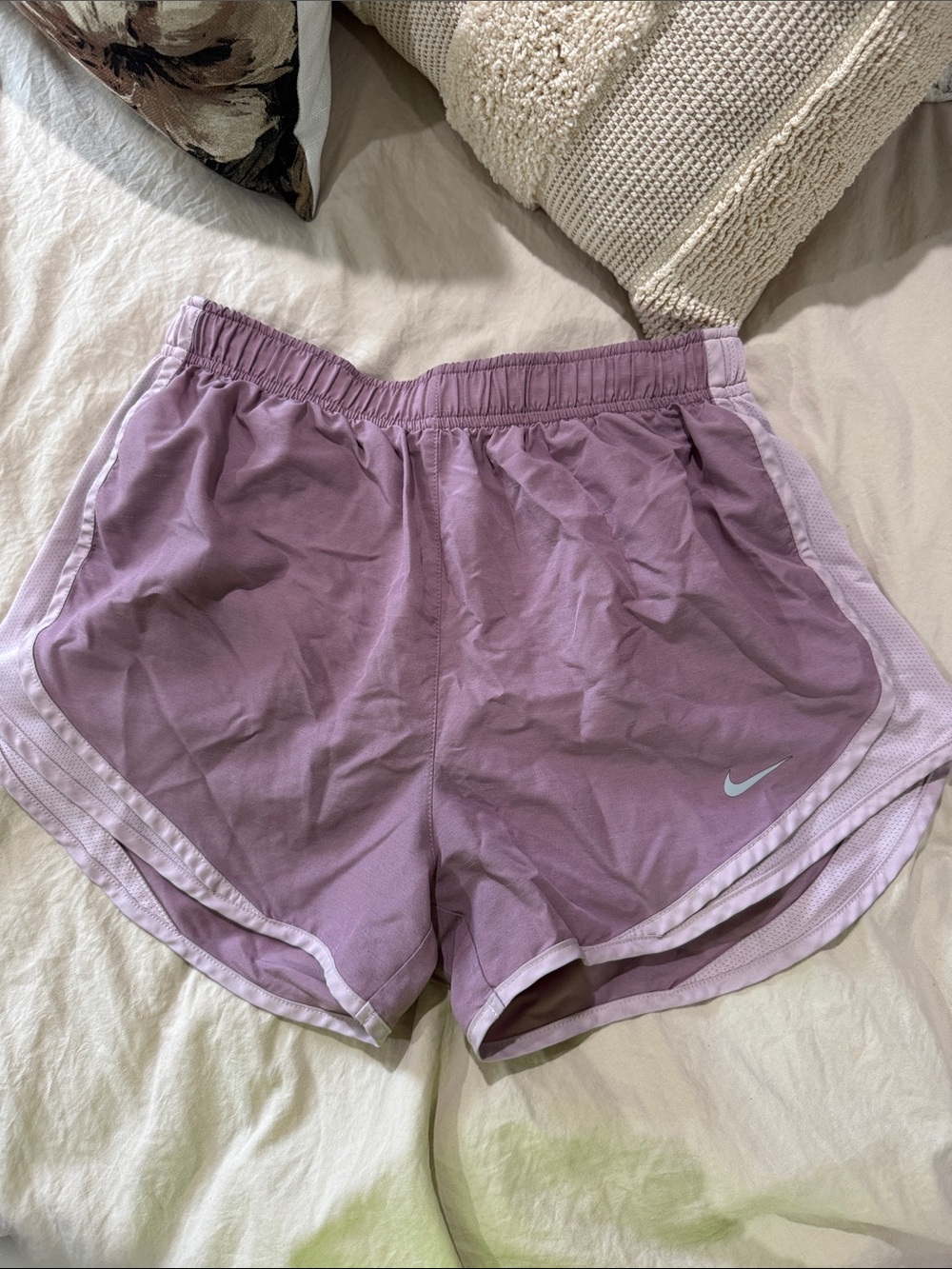 Nike Women's Lavender Athletic Shorts with Contrast Trim